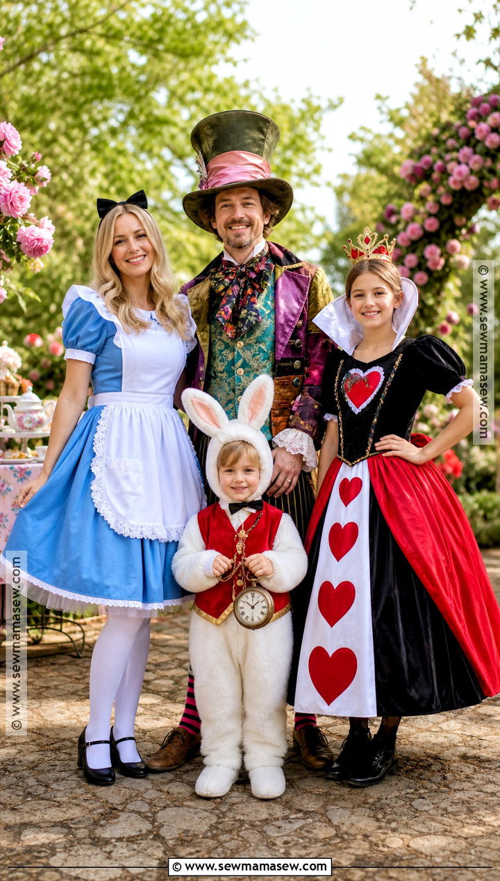 Alice In Wonderland Family Costume - 40 family halloween costumes for 4