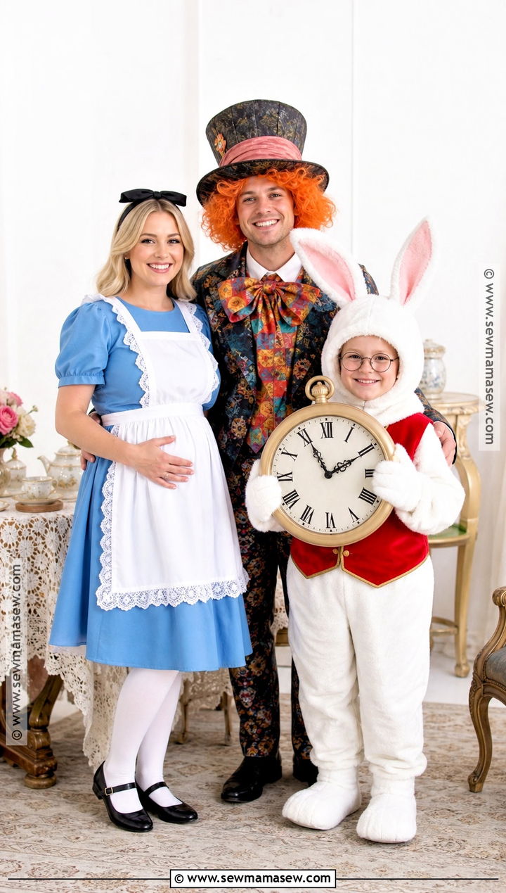Alice In Wonderland Family Costume - 45 family of 3 halloween costumes
