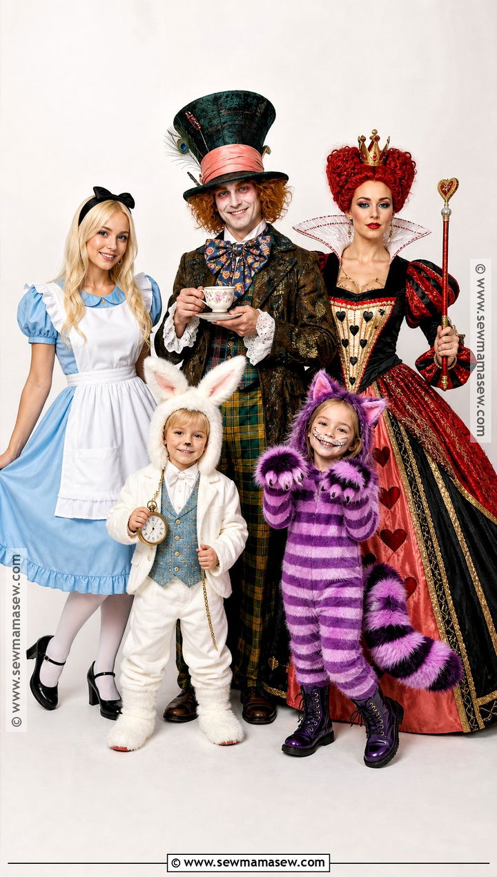 Alice In Wonderland Family Costume - 50 family halloween costumes
