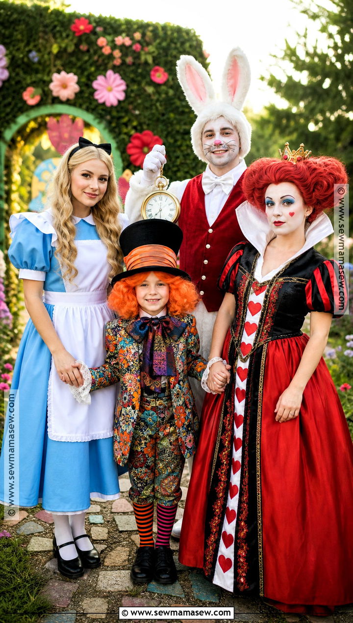 Alice In Wonderland Family Costume - 30 family costume ideas for 4