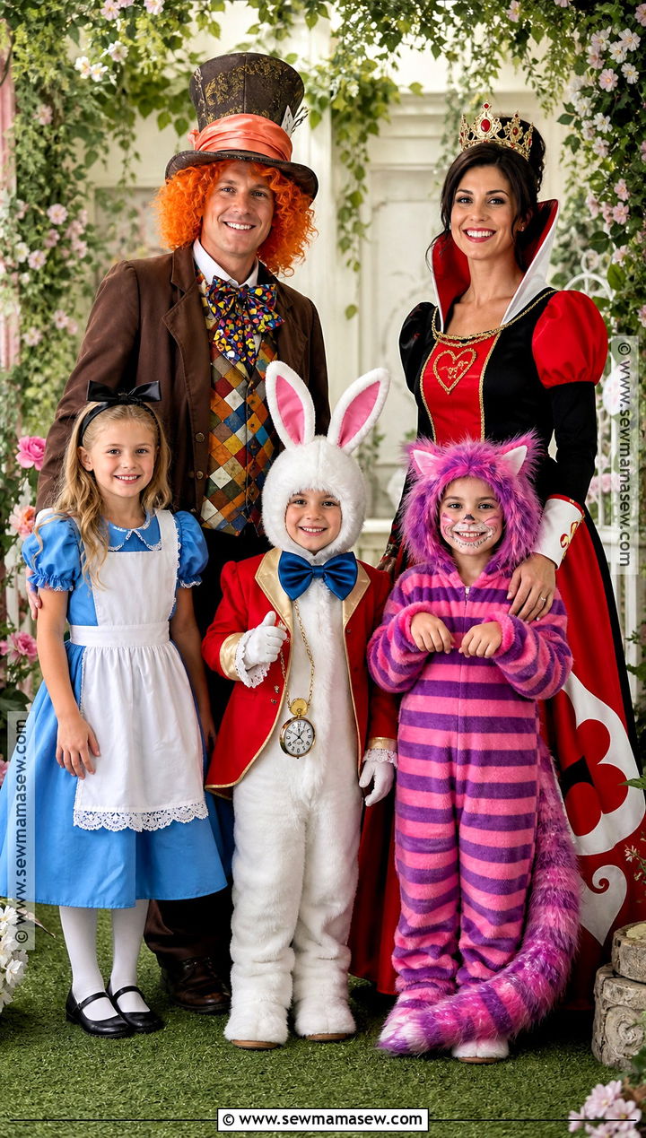 Alice In Wonderland Family Costume - 30 family costumes for 5 halloween