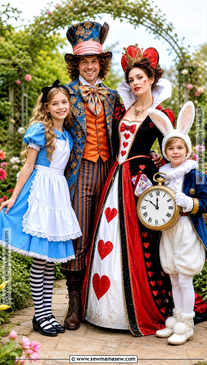 Alice In Wonderland Family Costume - 35 family of four halloween costumes