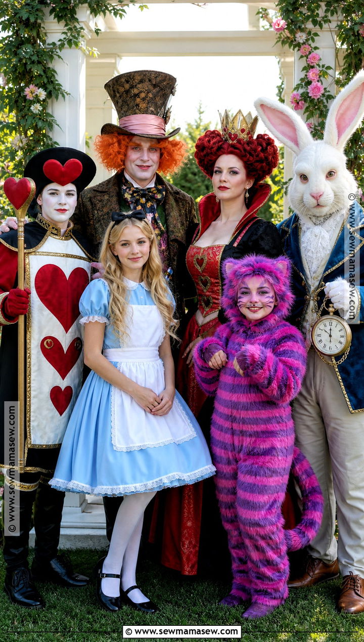 Alice In Wonderland Family Costume For Six - 30 family of 6 halloween costumes