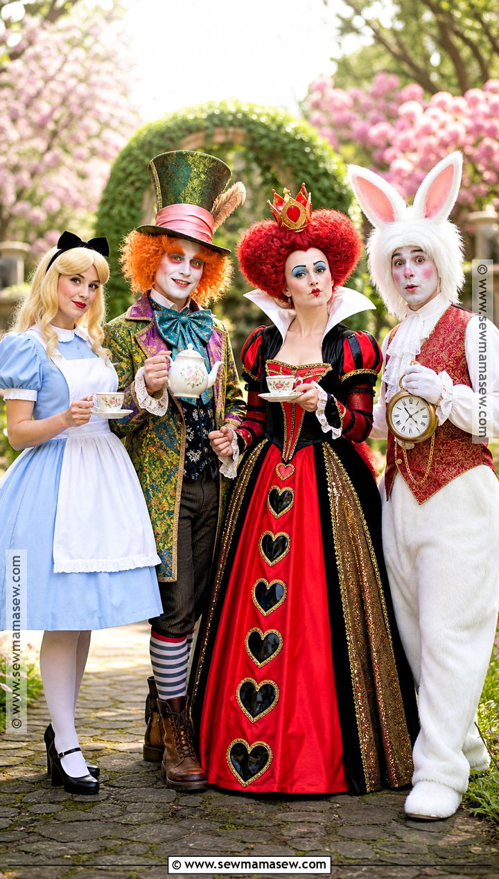 Alice In Wonderland Group Costume - 35 Group Halloween Costumes For 4