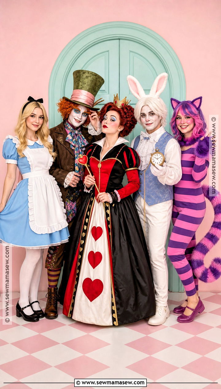 Alice In Wonderland Group Costume - 35 halloween costumes 5 people
