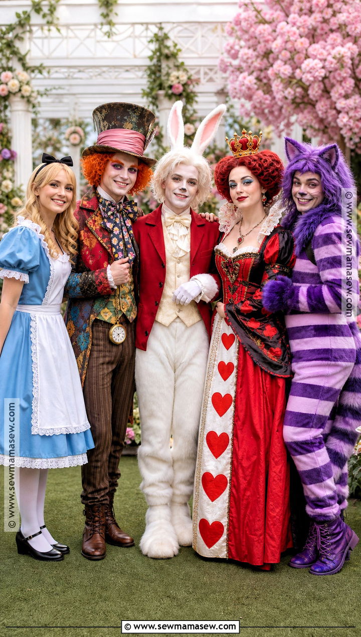 Alice In Wonderland Group Costume - 35 5 people halloween costumes
