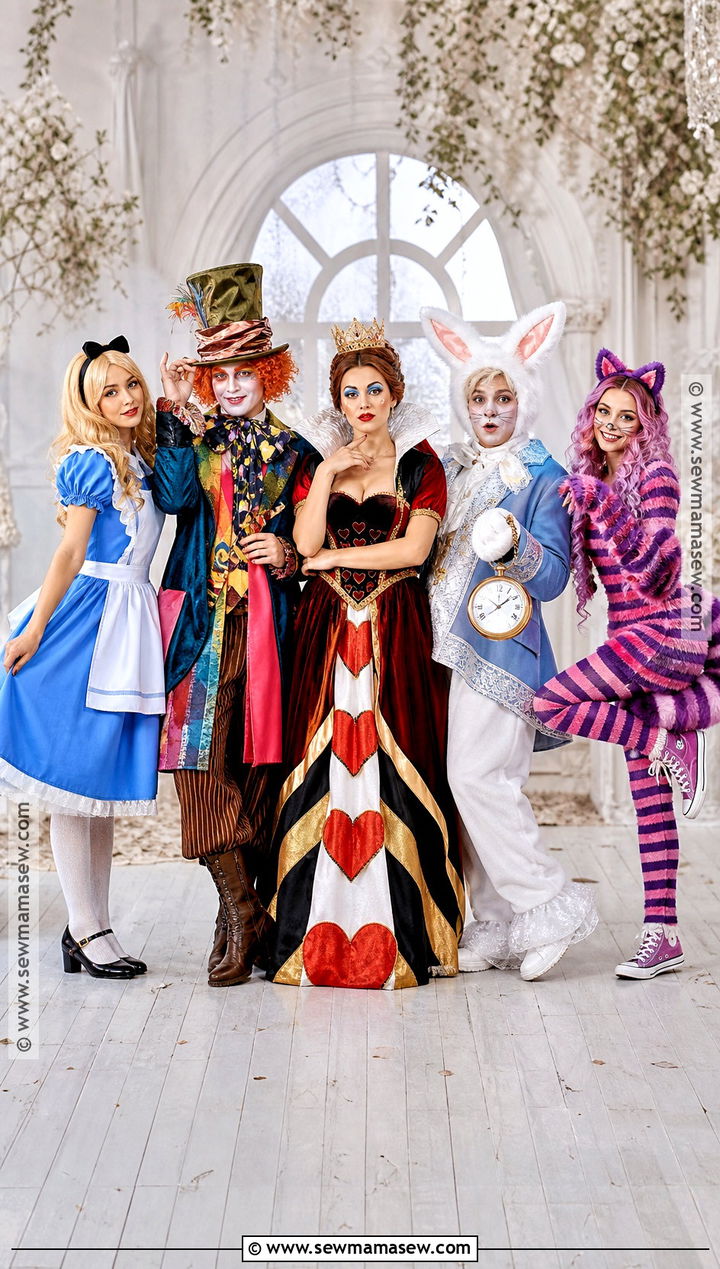 Alice In Wonderland Group Halloween Costume - 35 group of 5 halloween costumes