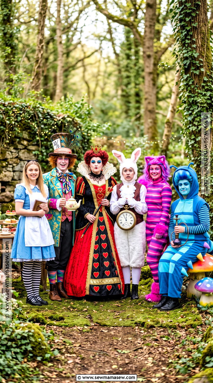Alice In Wonderland Group Of Six Halloween Costume - 30 group of six halloween costume ideas