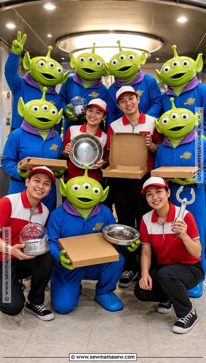 Alien And Space Restaurant Group Costume - 30 aliens from toy story costume ideas