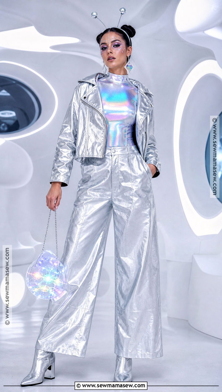 Alien Costume With Metallic Outfit - 35 Halloween Costume Ideas for Women