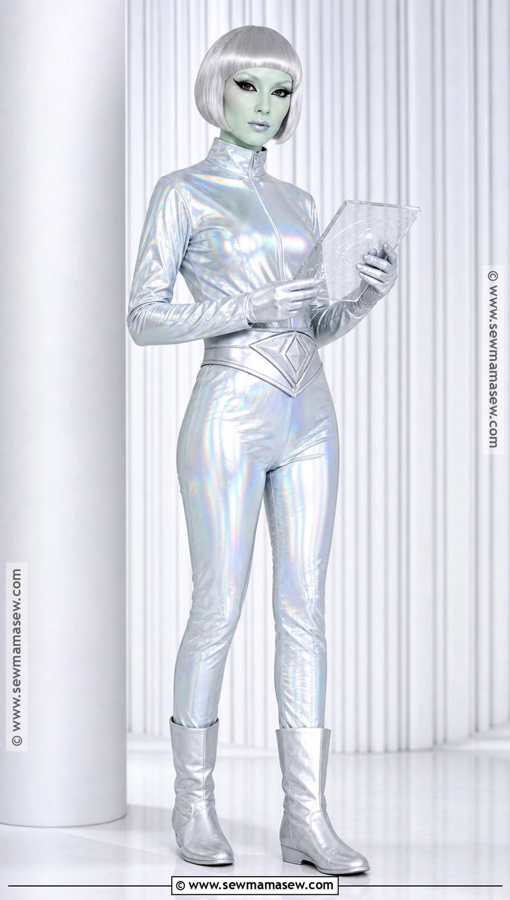 Alien Visitor Costume With Metallic Jumpsuit - 50 scary halloween costume ideas