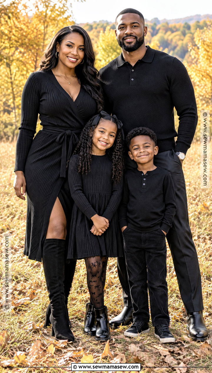 All Black Fall Family Picture Outfit - 20 fall family pictures outfits black