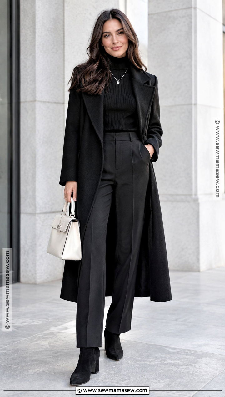 All Black Layered Autumn Outfit - 30 outfit ideas autumn