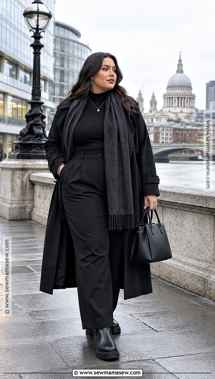 All Black London October Outfit - 20 London In October Outfits for Women