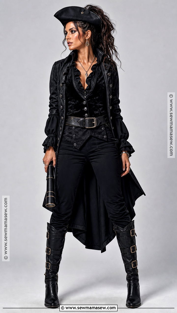All Black Pirate Costume - 50 pirate costume ideas for women