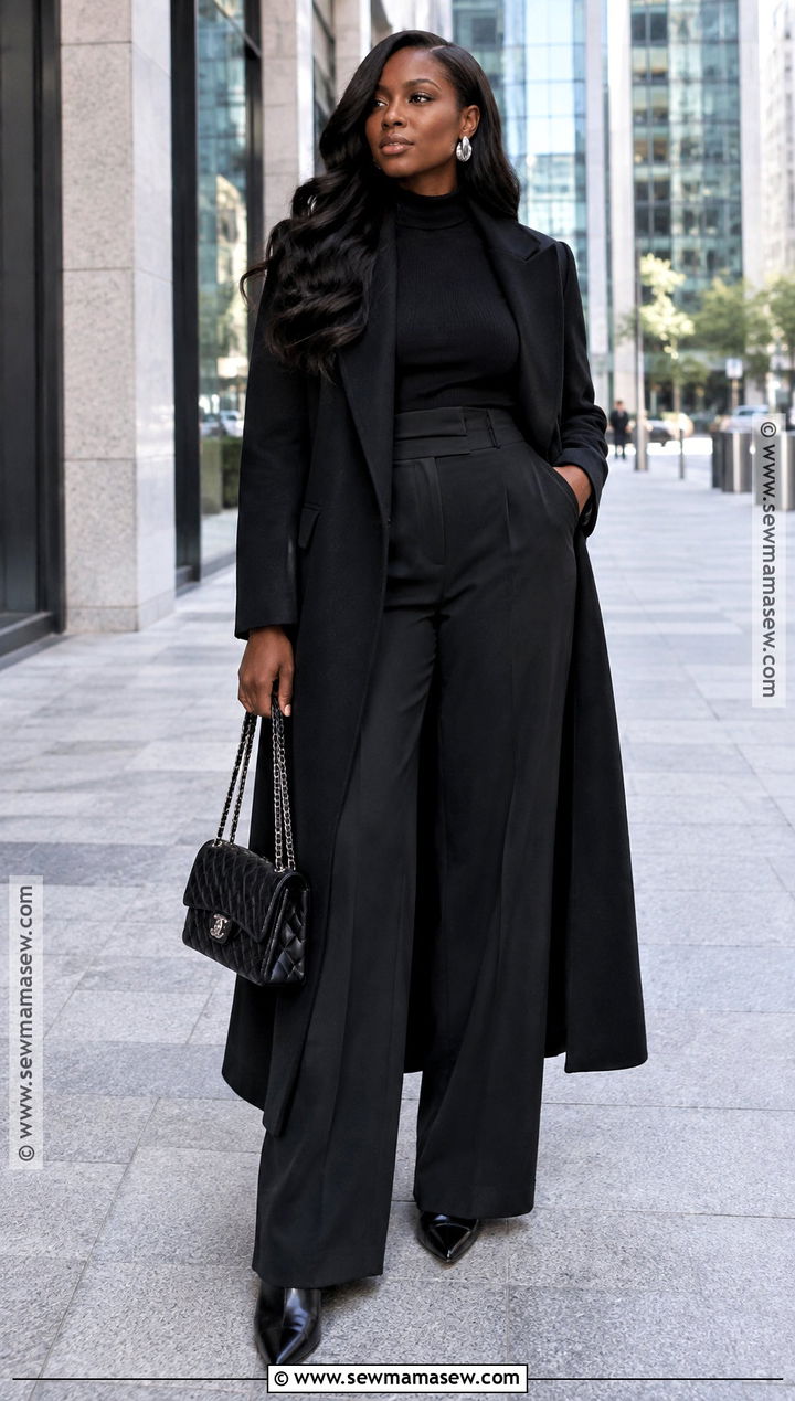 All Black Tailored Fall Outfit - 15 Fall Looks for Black Women 2026