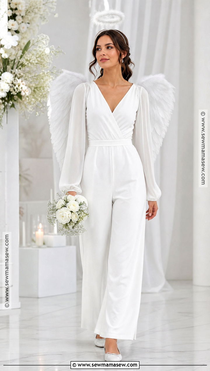 All White Angel Costume - 30 all white halloween costume ideas