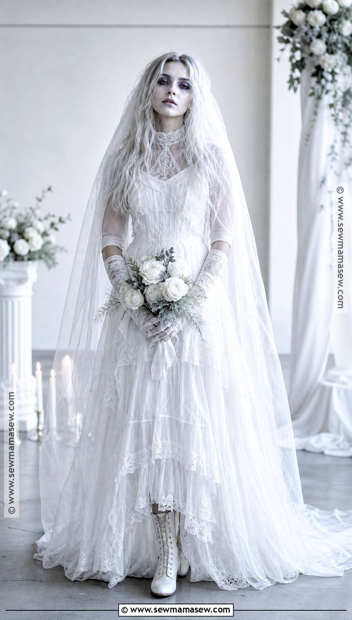 All White Ghost Bride Costume - 30 all white halloween costume ideas