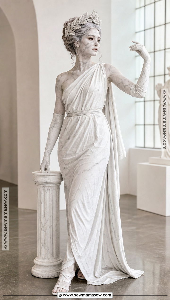 All White Marble Statue Costume - 30 all white halloween costume ideas