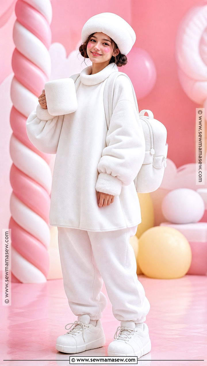 All White Marshmallow Costume - 30 all white halloween costume ideas