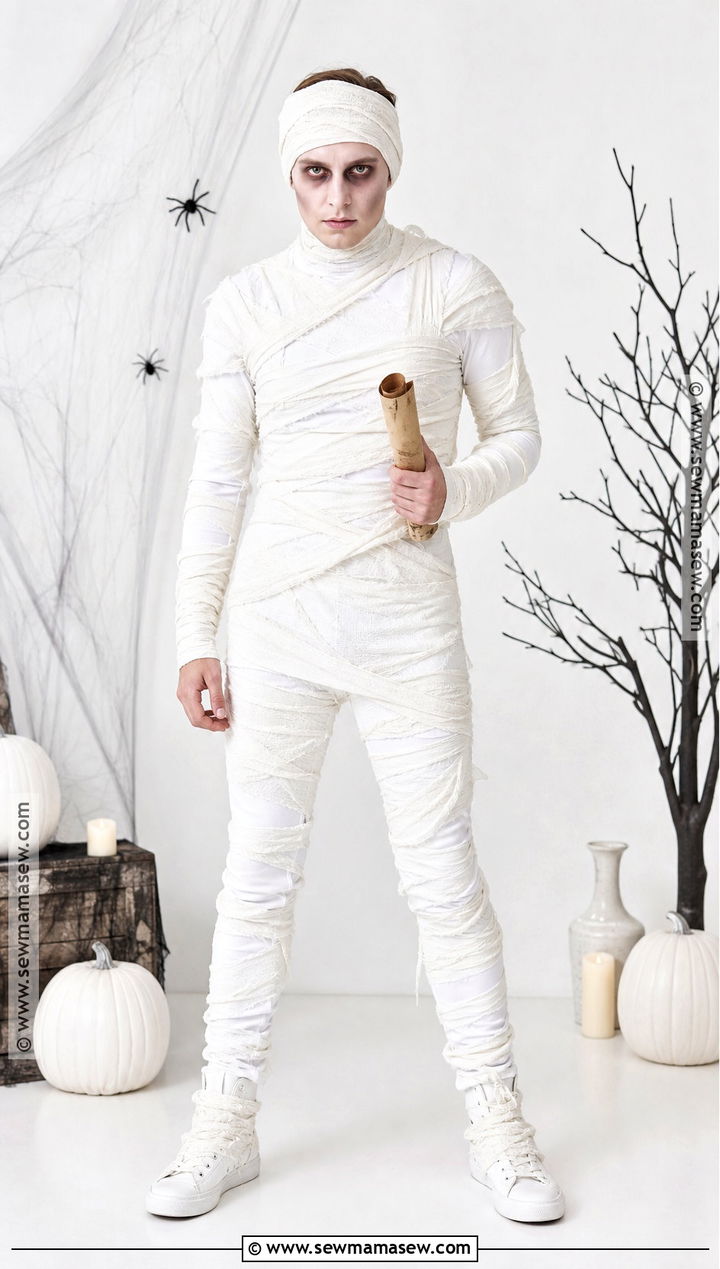 All White Mummy Costume - 30 all white halloween costume ideas