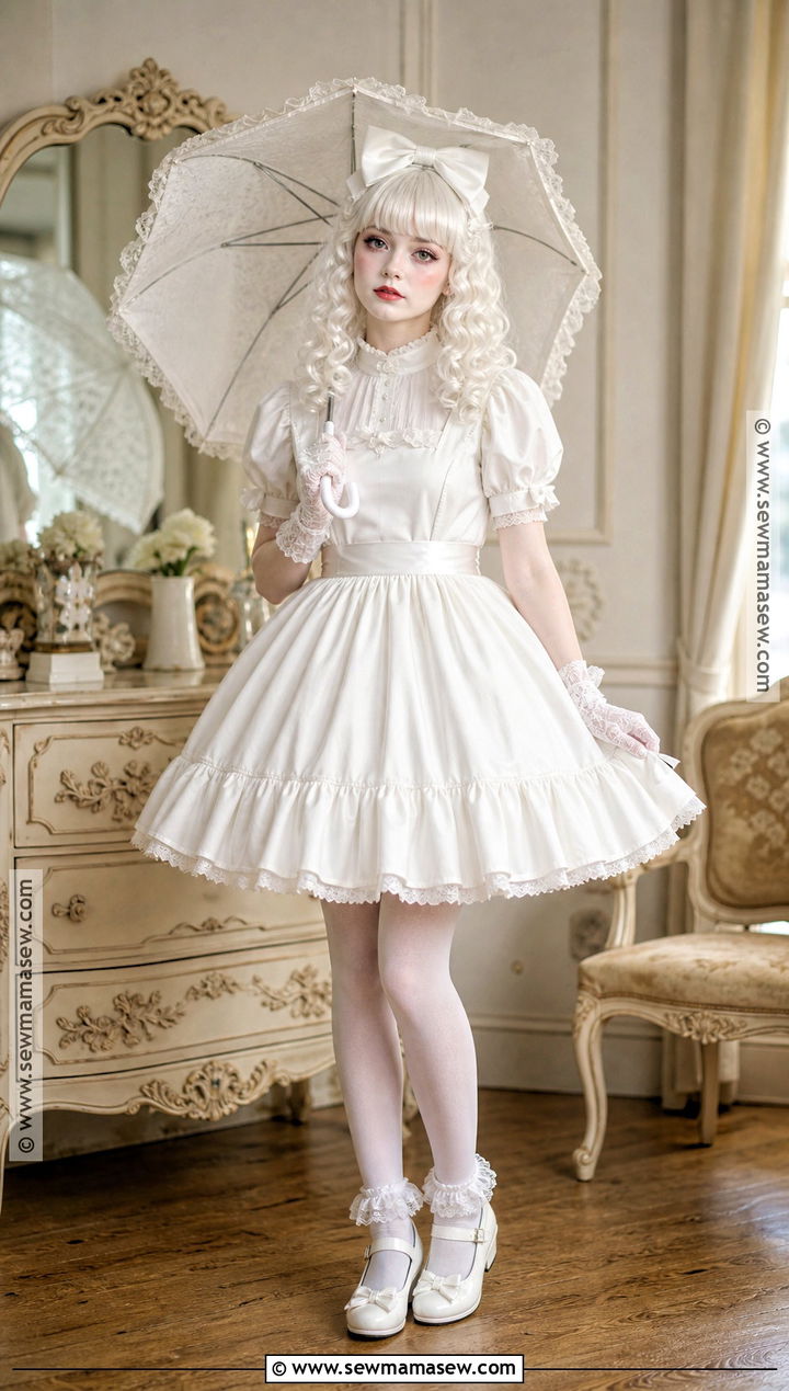 All White Porcelain Doll Costume - 30 all white halloween costume ideas