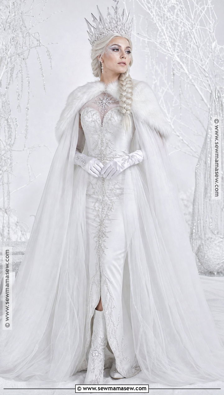 All White Snow Queen Costume - 30 all white halloween costume ideas