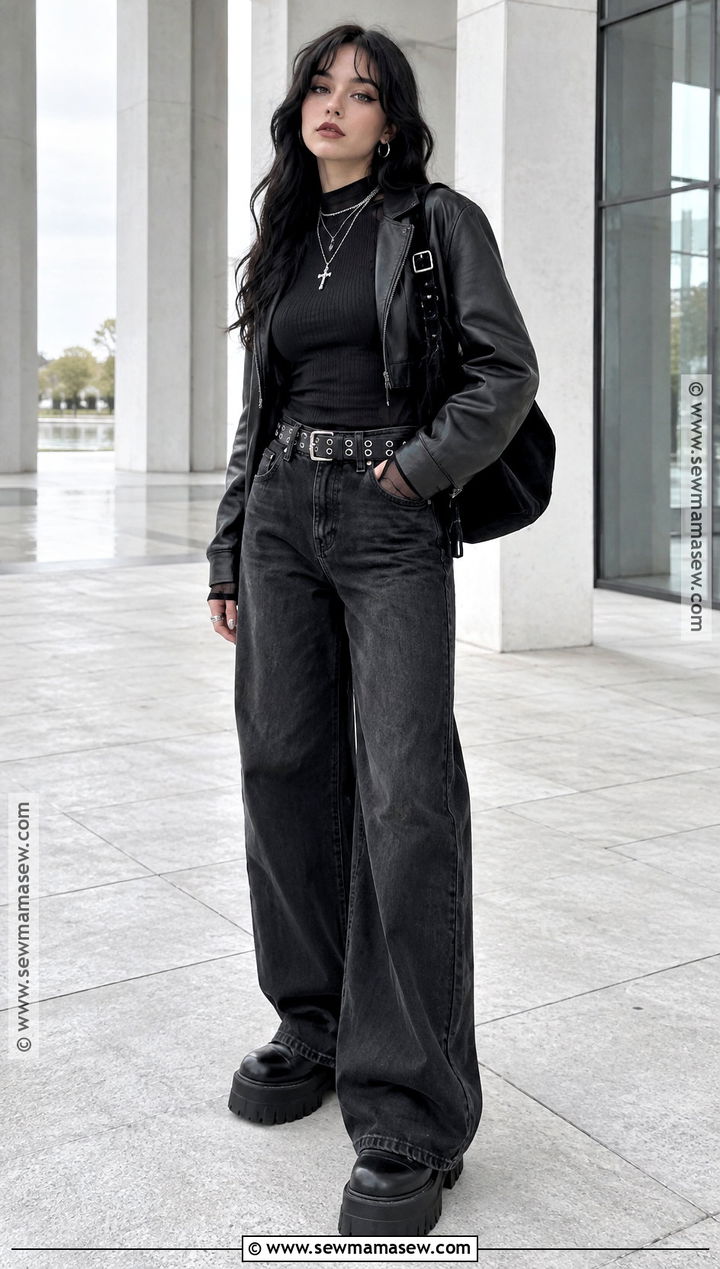 Alt Girl Monochrome Black Fall Outfit - 20 alt girl fall outfits