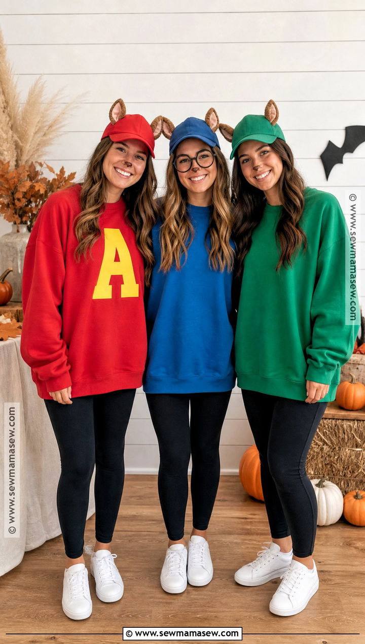 Alvin And The Chipmunks Trio Costume - 30 Easy Trio Halloween Costumes