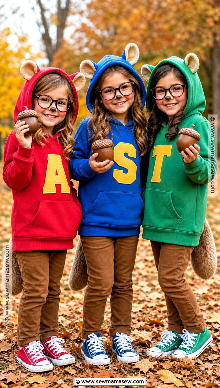 Alvin Simon And Theodore Costume - 30 3 girls halloween costumes
