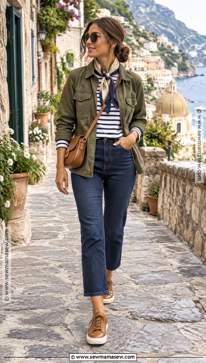 Amalfi Coast Fall Utility Jacket Outfit - 15 amalfi coast outfits fall