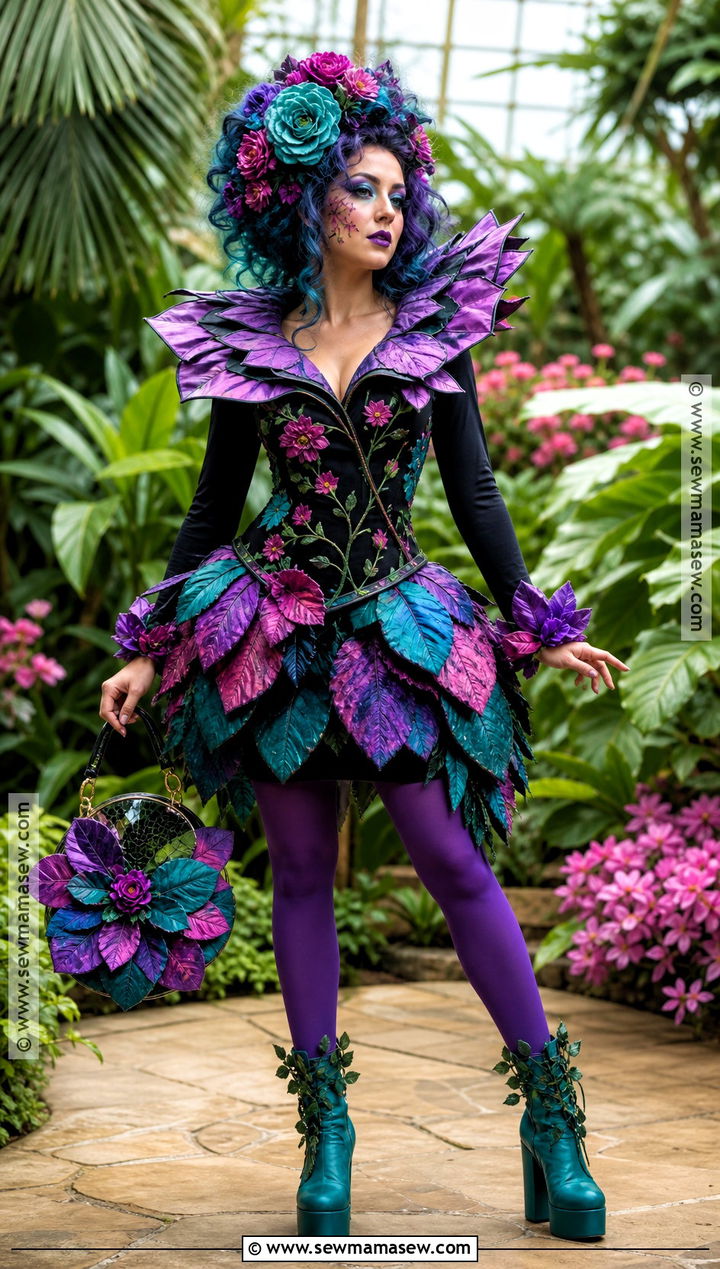 Amanita Nightshade Costume With Flower Dress - 35 Monster High Dolls Costume Ideas