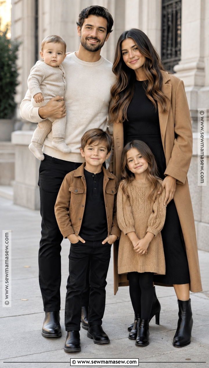 Amazon Black and Camel Fall Family Picture Outfit - 15 fall family pictures outfits amazon