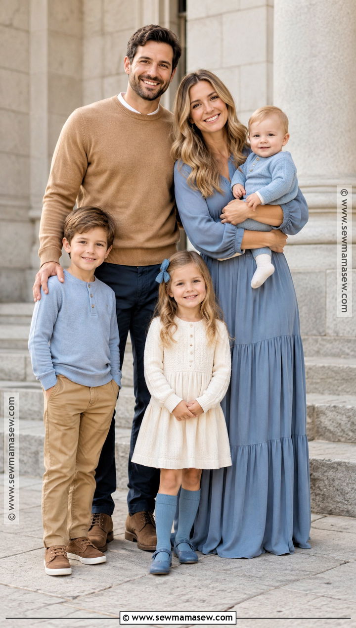 Amazon Blue and Tan Fall Family Picture Outfit - 15 fall family pictures outfits amazon