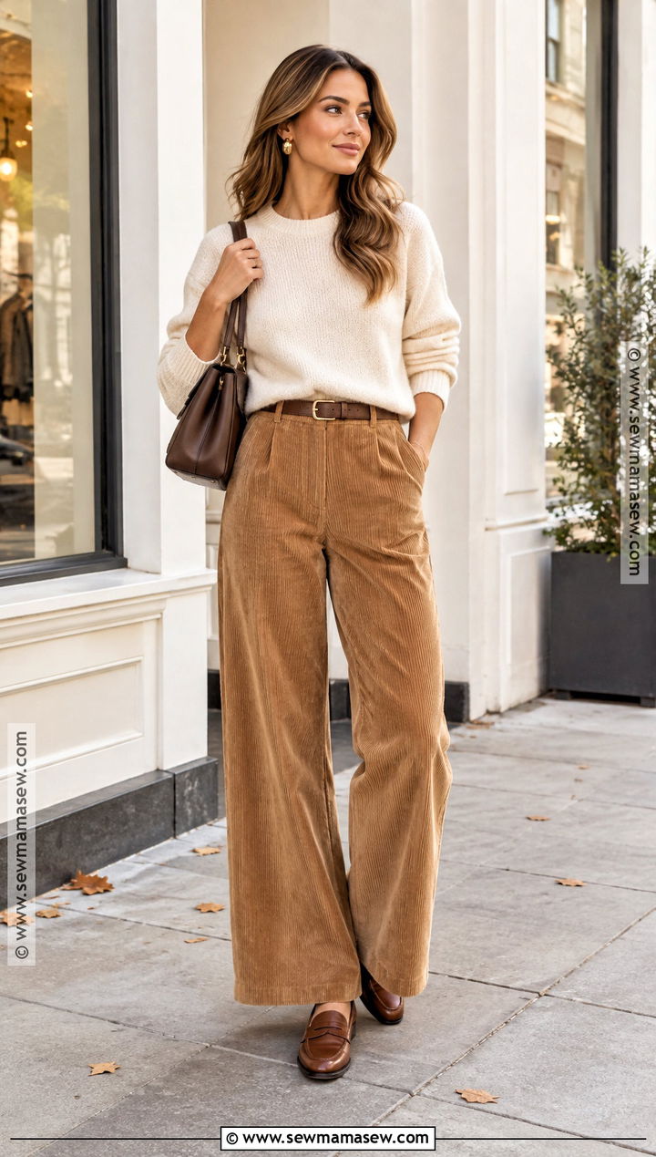 Amazon Corduroy Pants And Crewneck Sweater Outfit - 25 amazon fall outfits