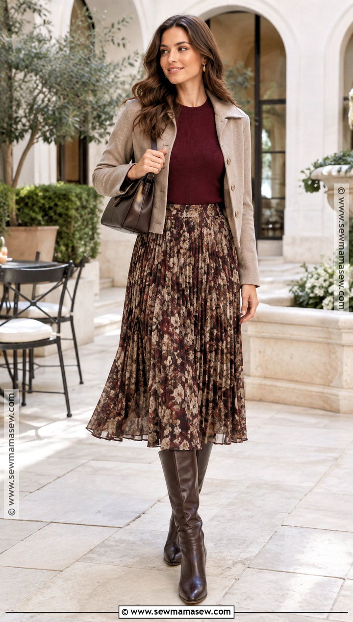 Amazon Fall Midi Skirt And Fitted Sweater Outfit - 25 fall amazon outfits