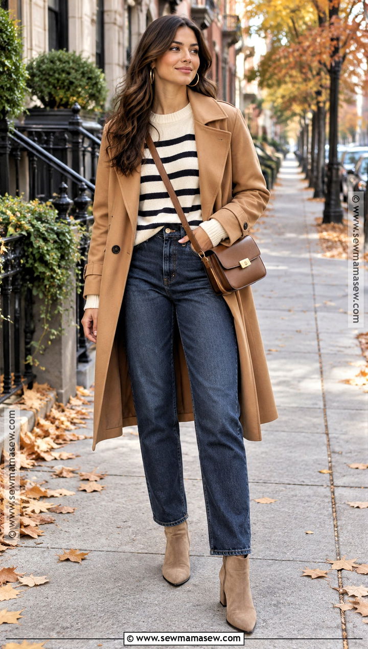 Amazon Fall Striped Sweater And Straight Leg Jeans Outfit - 25 fall amazon outfits