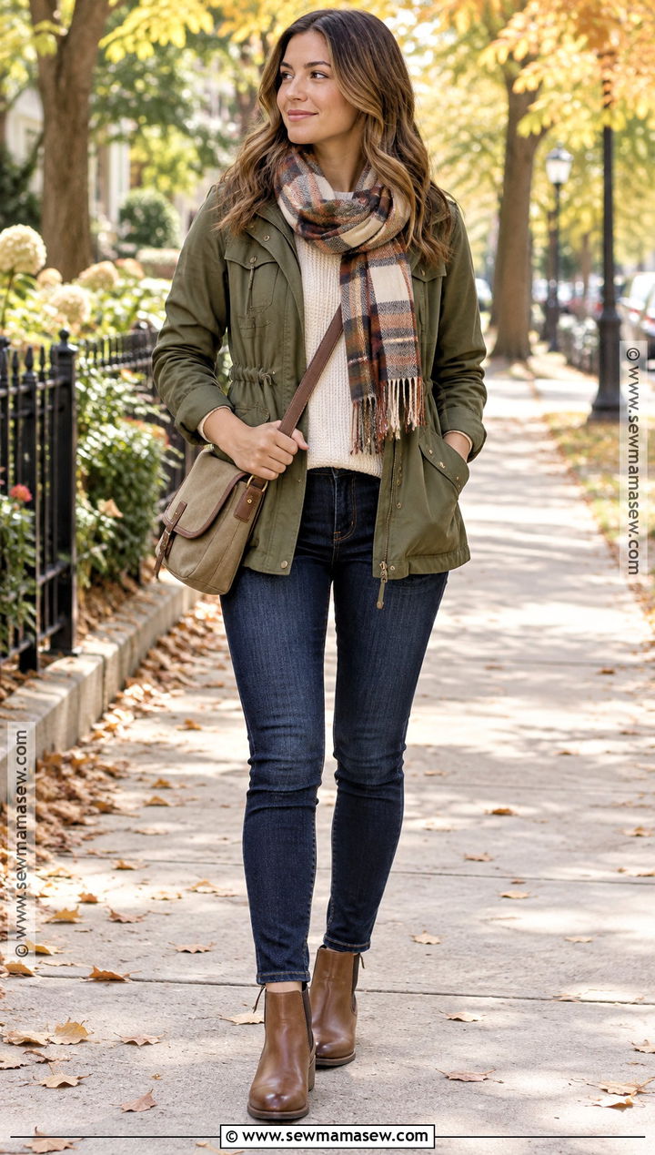 Amazon Fall Utility Jacket And Skinny Jeans Outfit - 25 fall amazon outfits
