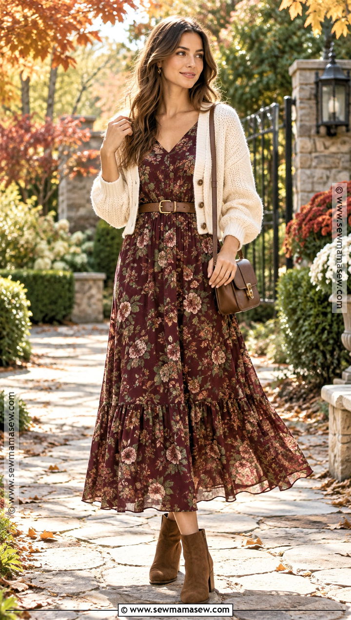 Amazon Floral Maxi Dress And Cardigan Outfit - 20 amazon fall fashion ideas 2026