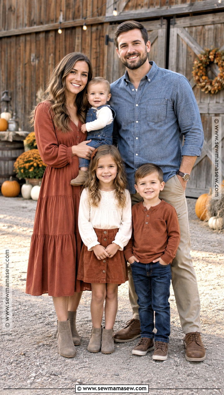 Amazon Rust and Denim Fall Family Picture Outfit - 15 fall family pictures outfits amazon