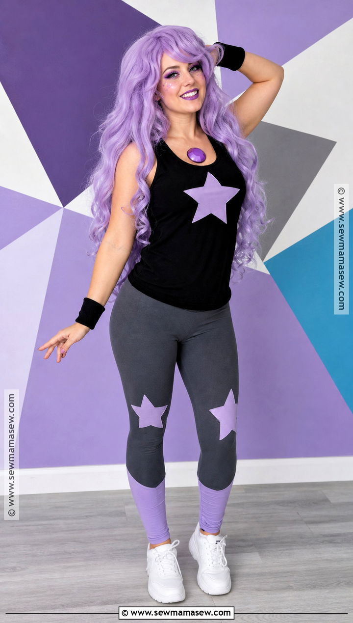 Amethyst Costume With Lavender Hair - 35 purple hair halloween costumes ideas