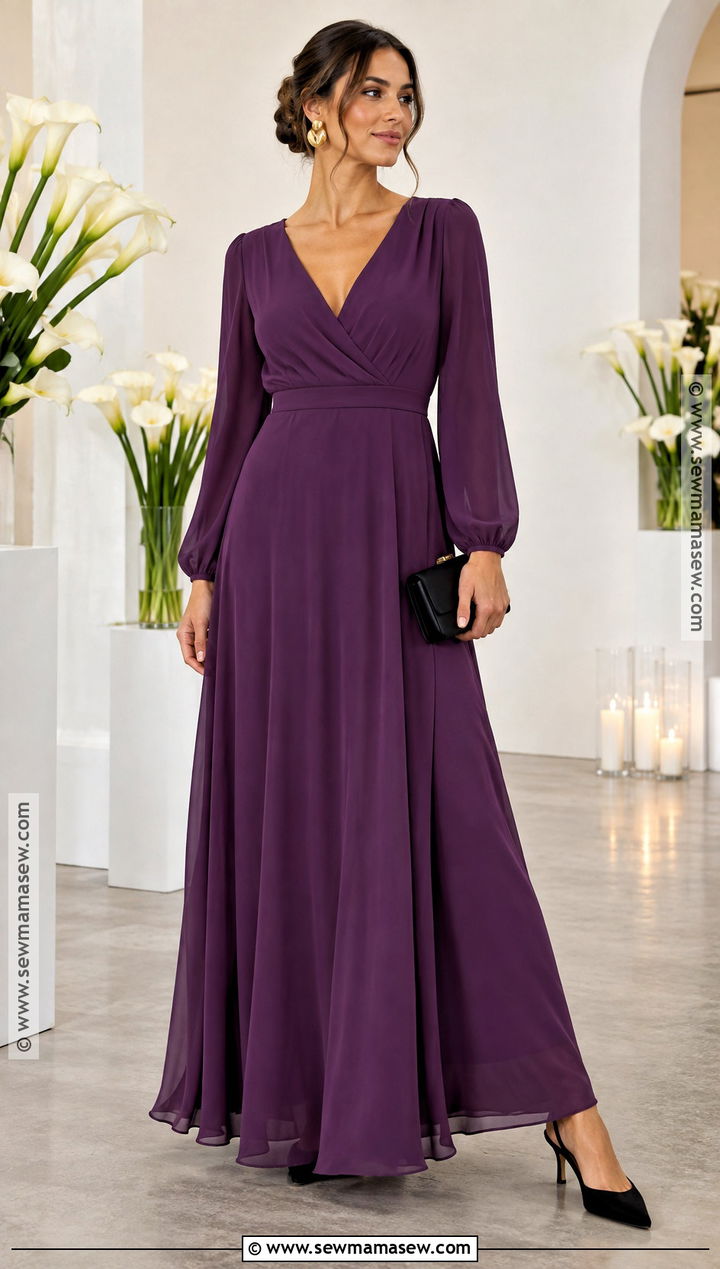 Amethyst Crepe Purple Bridesmaid Dress - 15 Fall Purple Bridesmaid Dresses