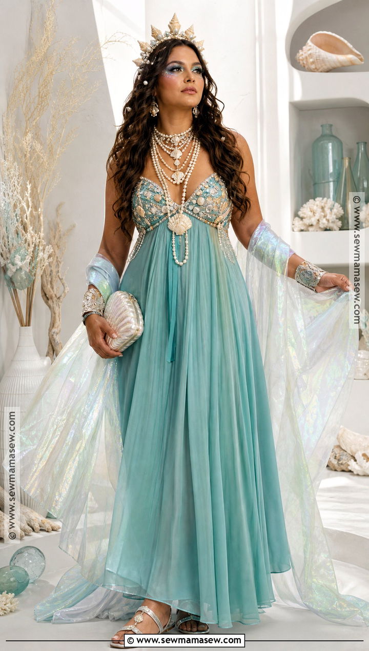 Amphitrite Sea Goddess Costume - 35 Goddess Halloween Costume Ideas