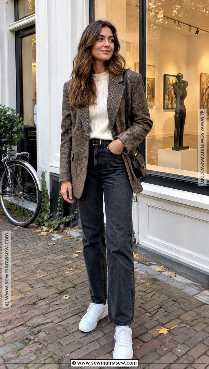 Amsterdam Fall Blazer And Jeans Outfit - 15 amsterdam travel outfits fall