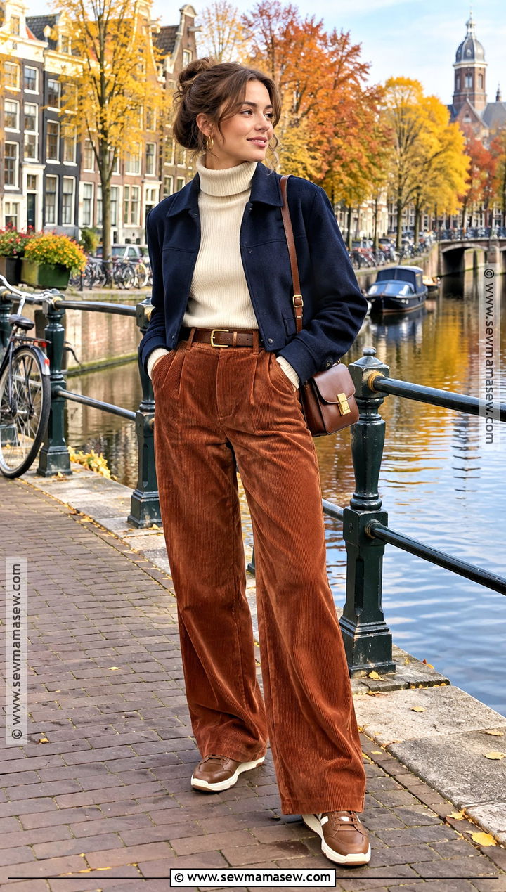 Amsterdam Fall Corduroy Pants Outfit - 15 amsterdam fashion fall ideas