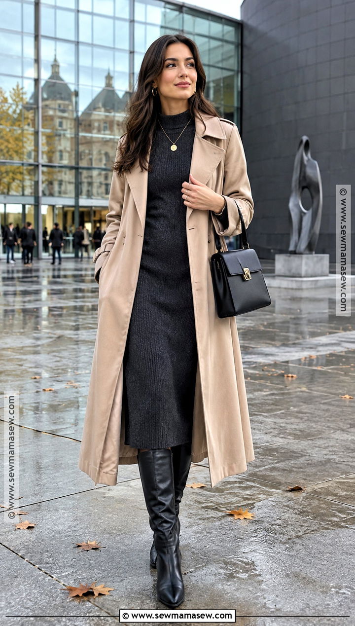 Amsterdam Fall Knit Dress Outfit - 15 amsterdam fashion fall ideas
