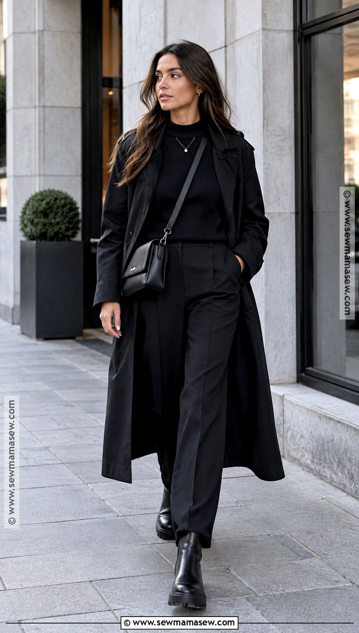 Amsterdam Fall Monochrome Black Outfit - 15 amsterdam fashion fall ideas