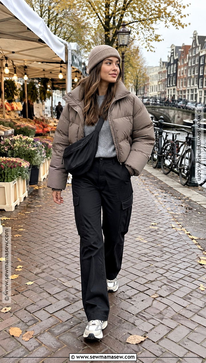Amsterdam Fall Puffer Jacket Outfit - 15 amsterdam fashion fall ideas