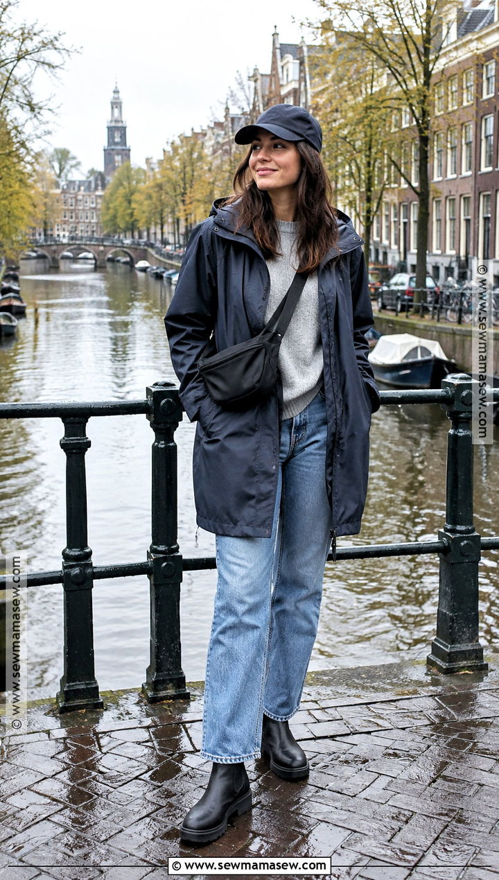 Amsterdam Fall Raincoat And Jeans Outfit - 20 Amsterdam Fall Outfit Ideas