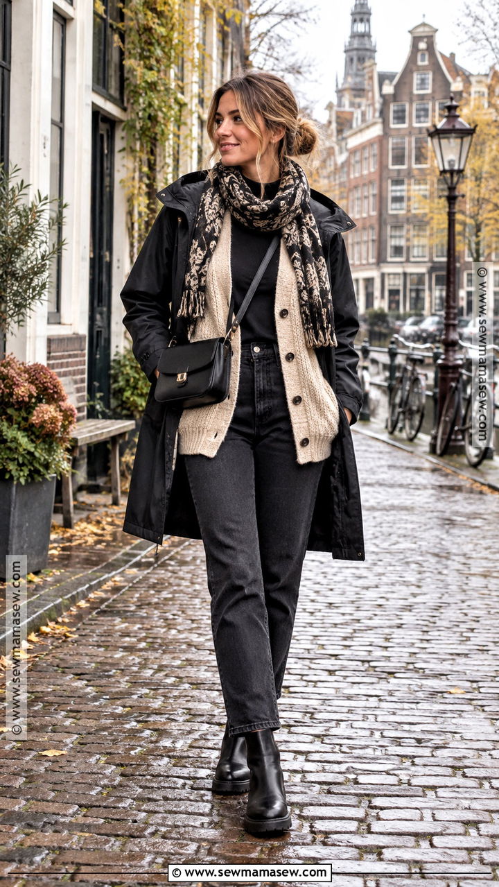 Amsterdam November Cardigan And Jeans Outfit - 20 amsterdam november outfit ideas